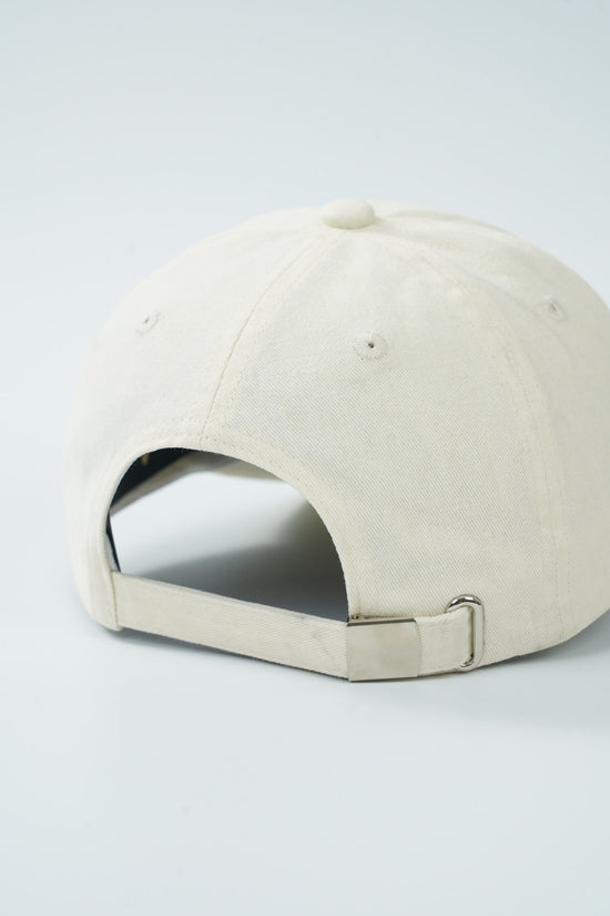 Bright Cap (Washed Off White With Blue Logo)