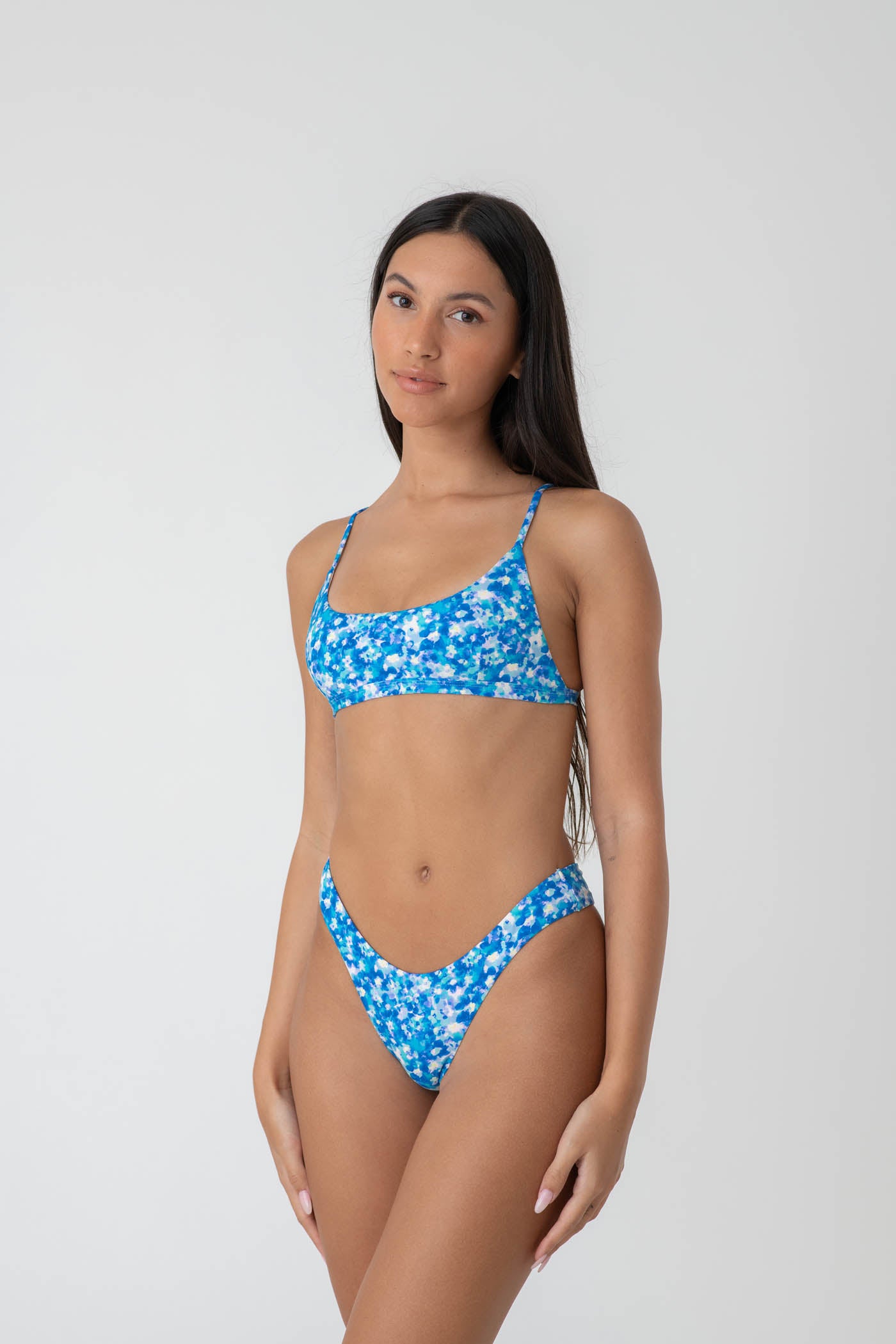 Bali Top (Aqua Floral)