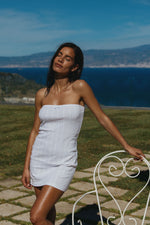 Cora Bandeau Dress (White)